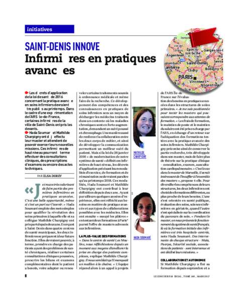 Article Concours médical_infirmières en pratiques avancées au centre de santé de Saint-Denis_93