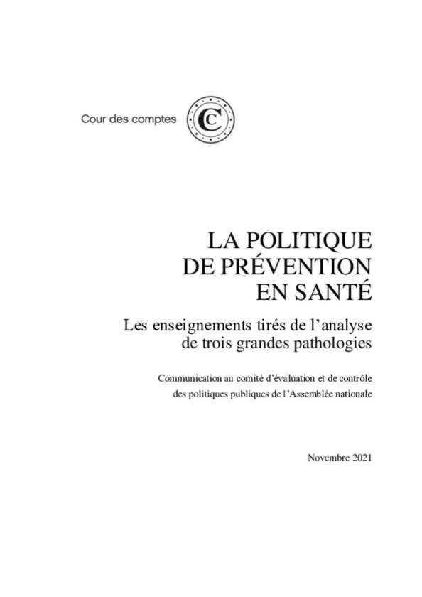 2021-politique-prevention-en-sante_rapport cour des comptes