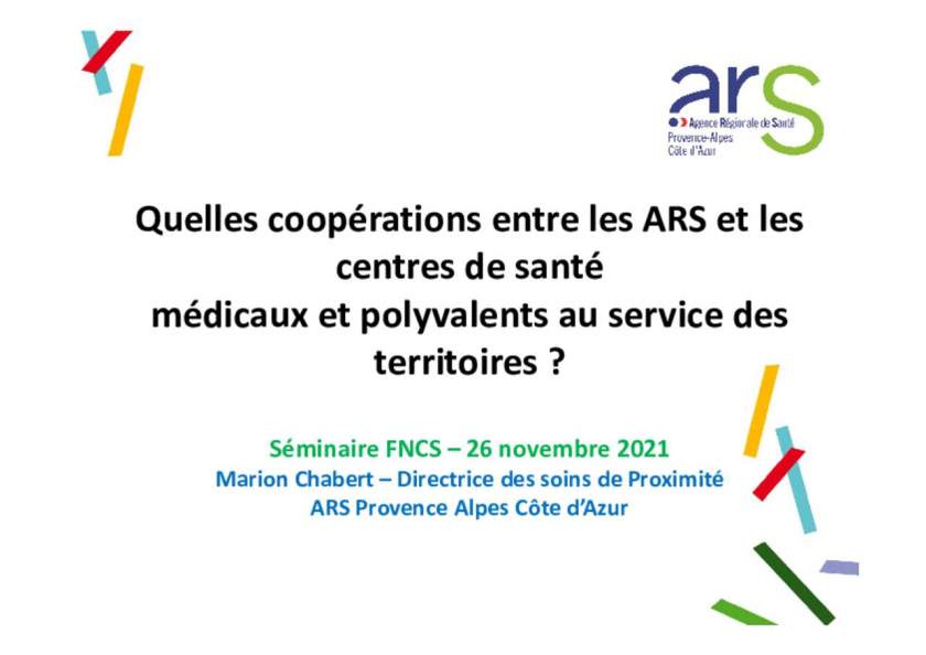 Présentation de l'ARS PACA_séminaire ARS_CDS