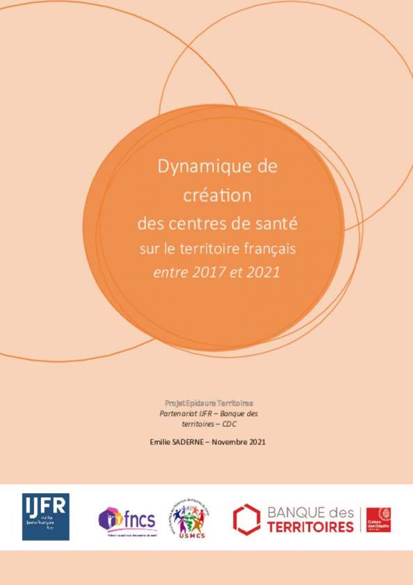 Création des centres de santé 2017 - 2021 - Etude