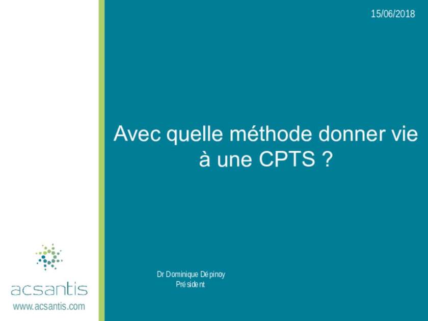 Présentation CPTS - ACSANTIS