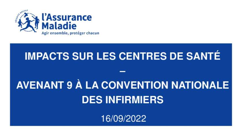 Avenant 9 - IDE - présentation Assurance maladie