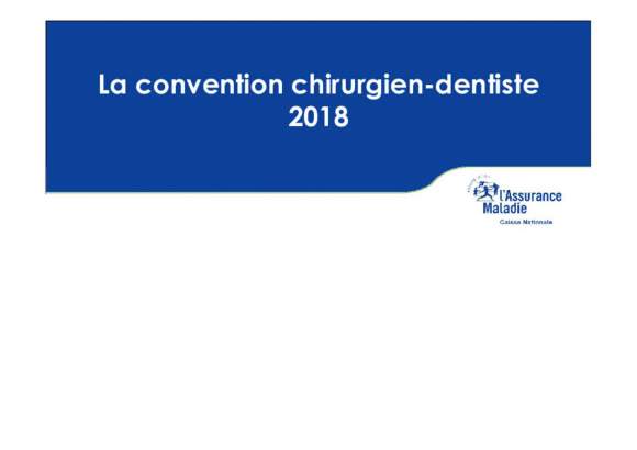 Présentation de la conventon dentaire 2019 par la CNAMTS