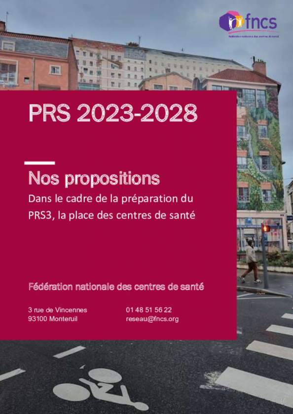 PRS 2023 - 2028 - Les propositions de la FNCS