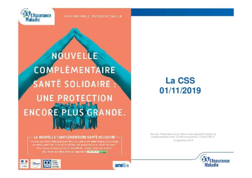 CSS_présentation par l'assurance maladie nov. 2019