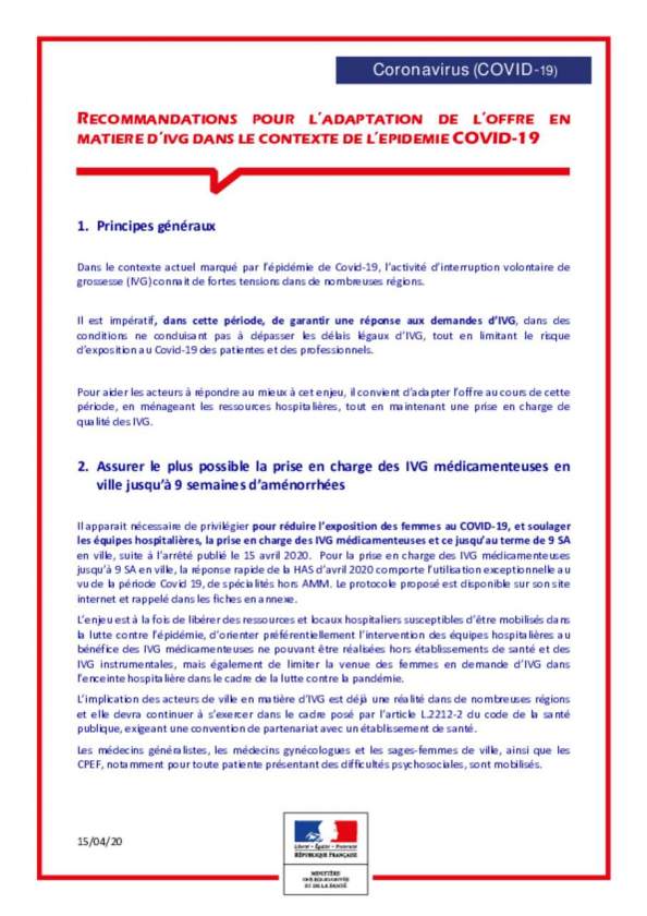 Fiche_Adaptations pour téléconsultations pour IVG médicamenteuse avant 9SA_vf150420