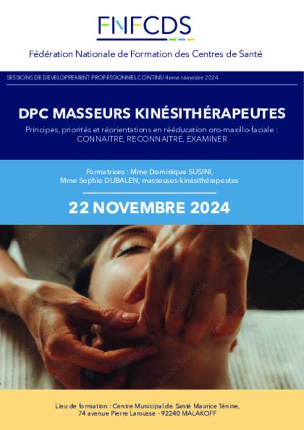 Flyer_Formation DPC Masseur Kiné