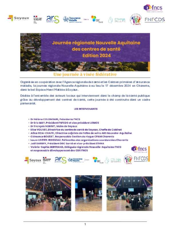 CR Journée régionale CDS NA