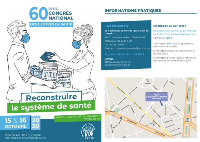 Pré-programme Congrès des CDS 2020