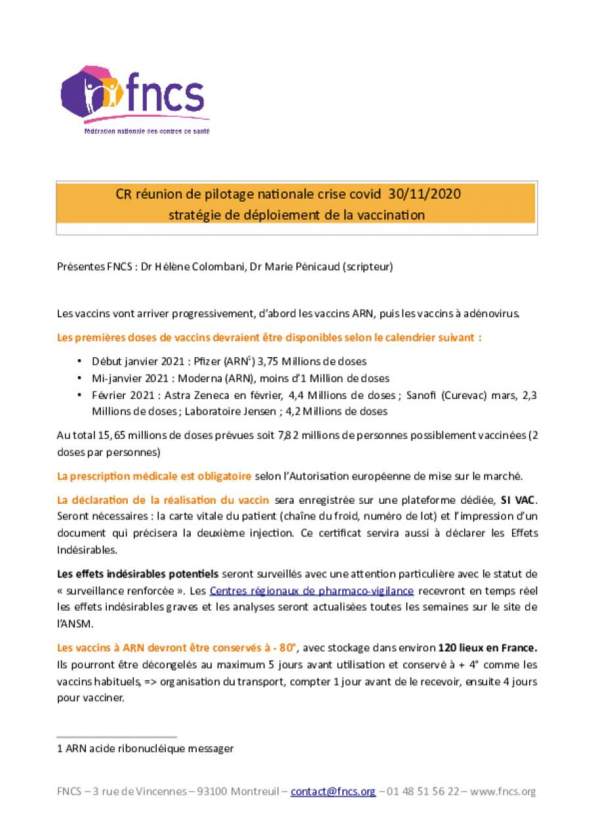 Vaccination covid19_stratégie de déploiement