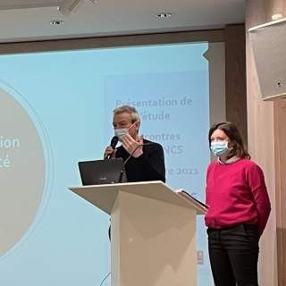 de Gà D : Dr Alain Beaupin, Président de l'IJFR et Emilie Saderne, Ingénieur projet soins primaires