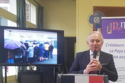 Patrick Deguise, Président de l'intercommunalité et Maire de Noyon lors de l'inauguration du centre de santé municipal le 15/12/2018